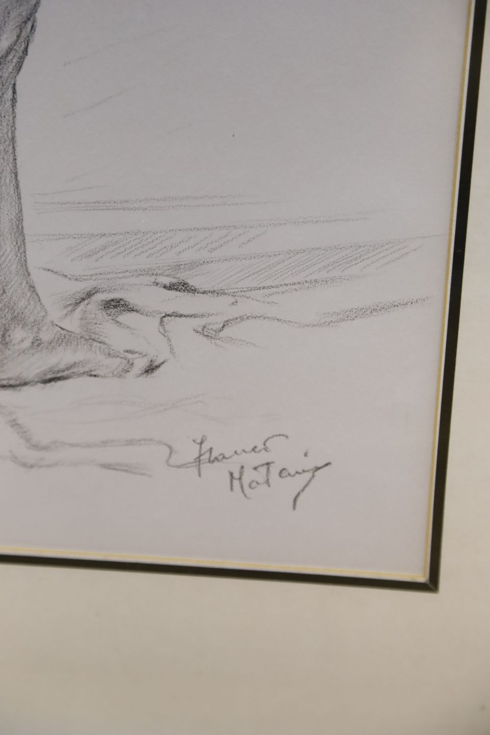 Franco Matania (1922-2006), pencil drawing, Standing female nude, signed, 46 x 21cm Franco Matania